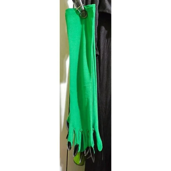 Wizard of Oz Wicked Witch Elphaba Costume Girls 10-12 Dress Glasses Hat Broom - Picture 10 of 12